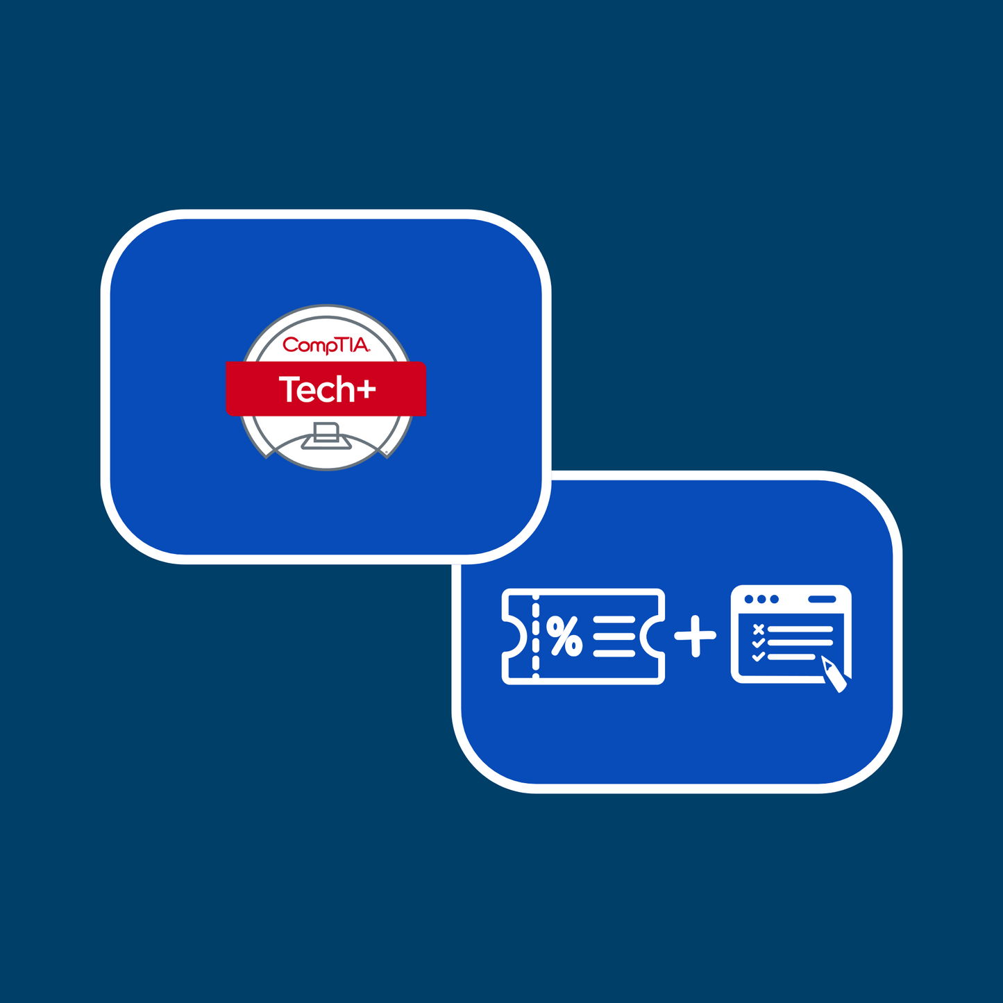 CompTIA Tech+ Exam Voucher (USD) & Practice Exams Bundle